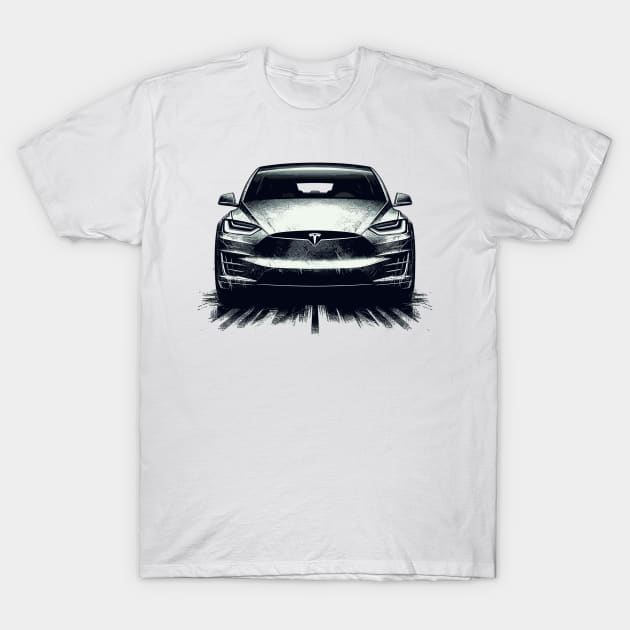 Tesla Model X T-Shirt by Vehicles-Art